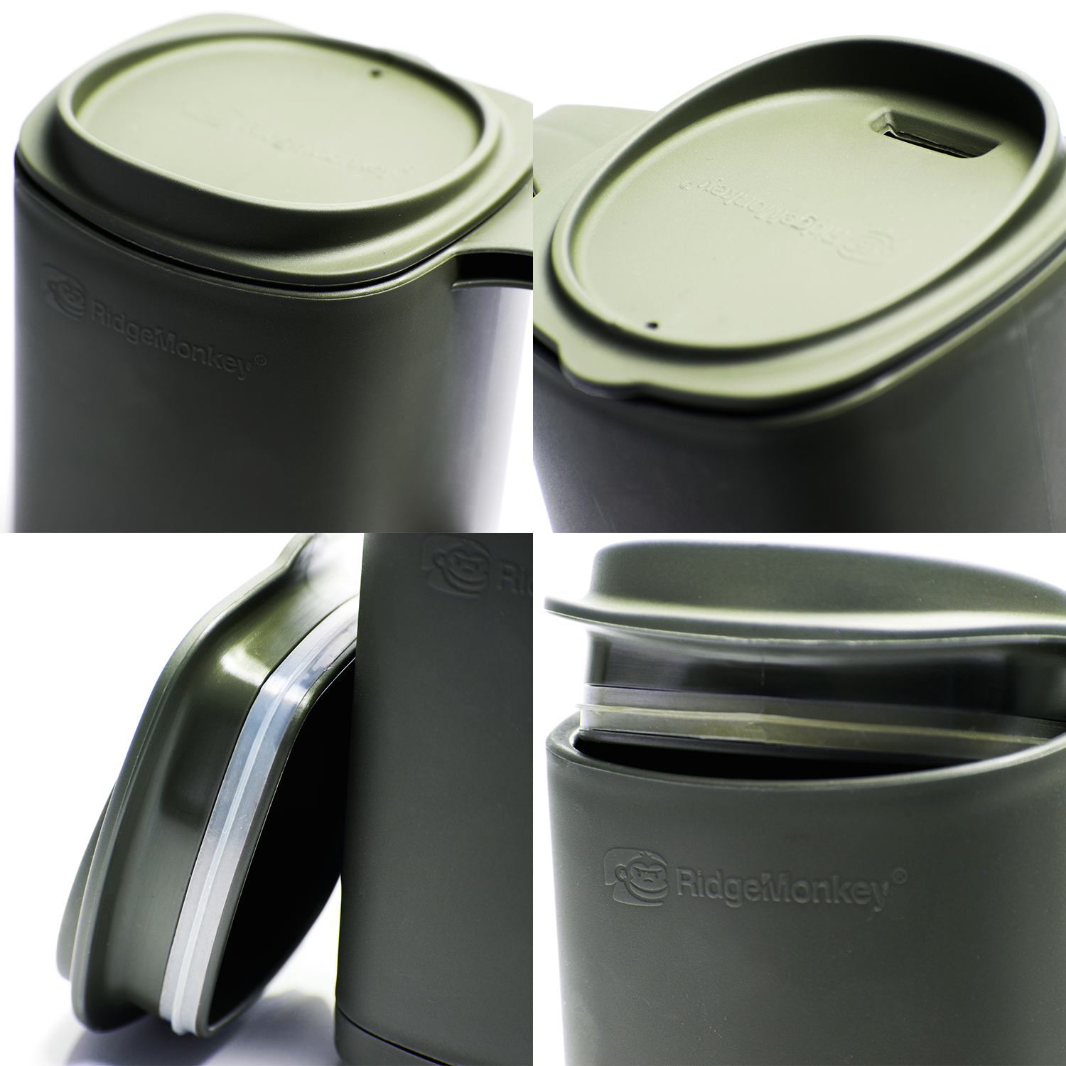 RidgeMonkey Thermo Mug Gunmetal Green Close Ups