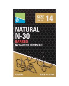 Preston Natural N-30 Barbed Hooks