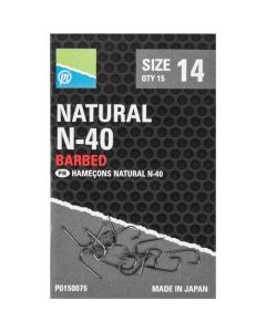 Preston Natural N-40 Barbed Hooks