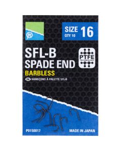 Preston SFL-B Spade End Barbless Hooks