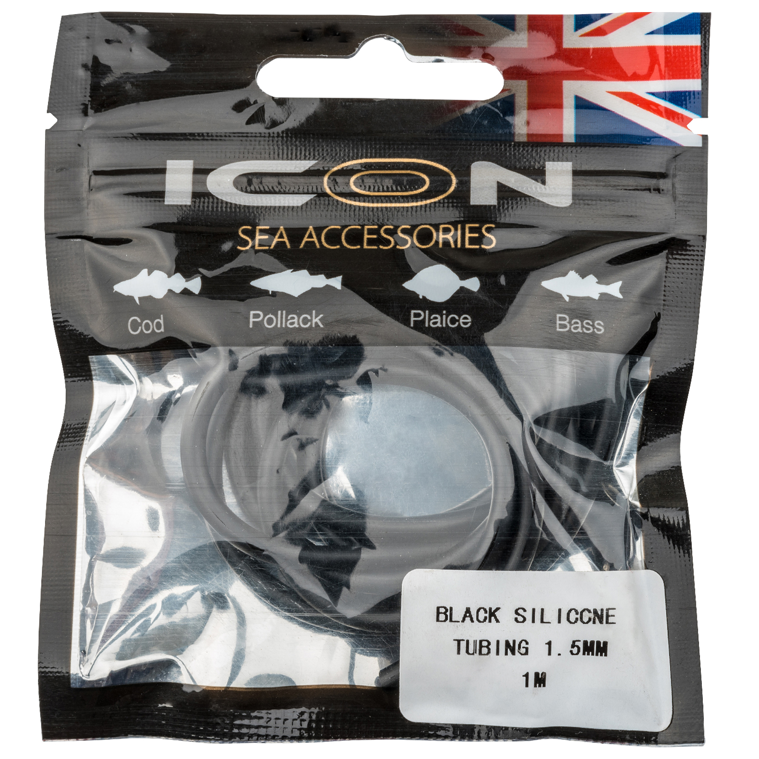 Icon Black Silicone Tubing